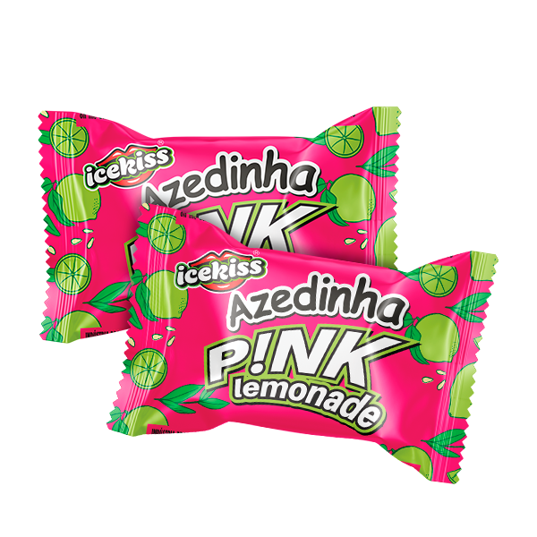 Bala Dura Icekiss Azedinha Pink Lemonade 400g