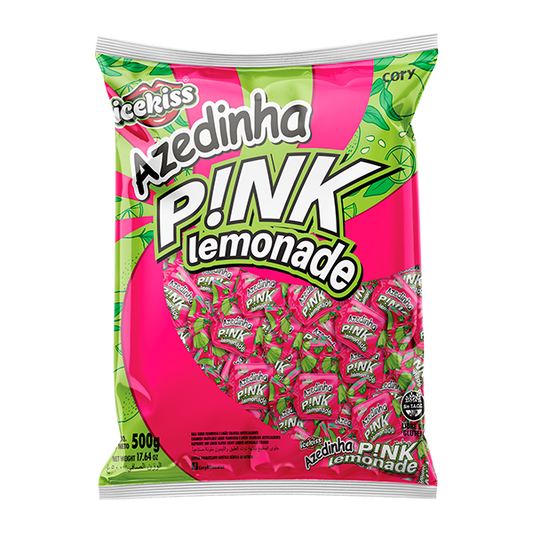 Bala Mastigável Azedinha Pink Lemonade 500g
